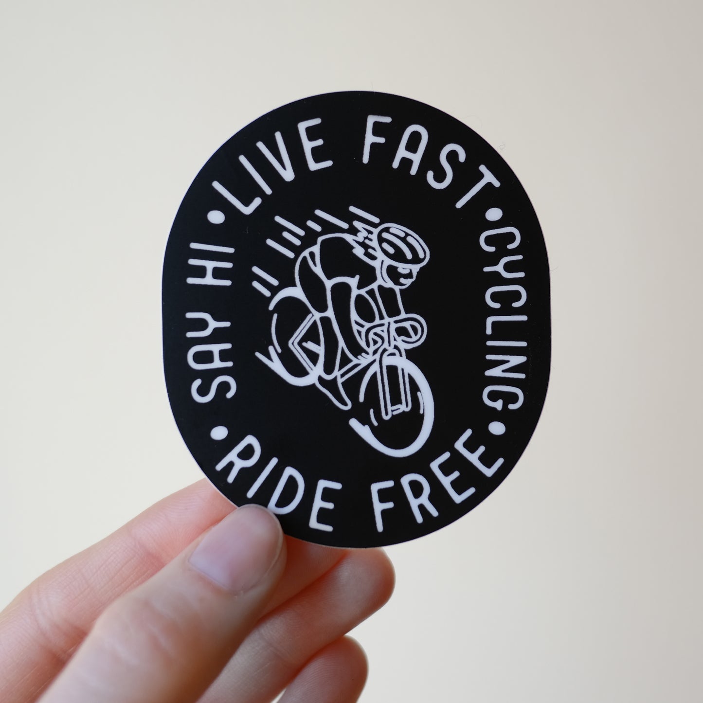 Live Fast Ride Free Sticker